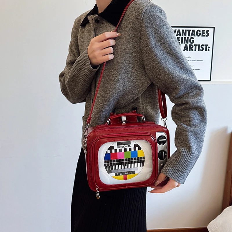 

NEW Square TV Modeling Bag Novelty Chic Women Shoulder Bag Japanese Retro Ita Bag Fashion Kawaii Backpack Girls Crossbody Bag