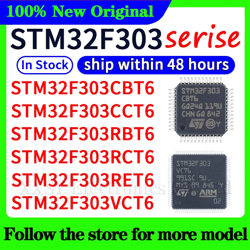 

STM32F303CBT6 STM32F303CCT6 STM32F303RBT6 STM32F303RCT6 STM32F303RET6 STM32F303VCT6 STM32F303VET6 High quality New