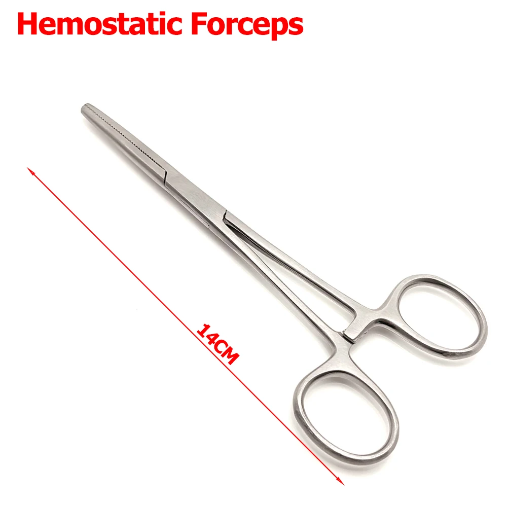 Surgical Pean Hemostatic Forceps Stainless Steel Artery Clamp Needle Holder for Blood Vessel Clamping and Hemostasis