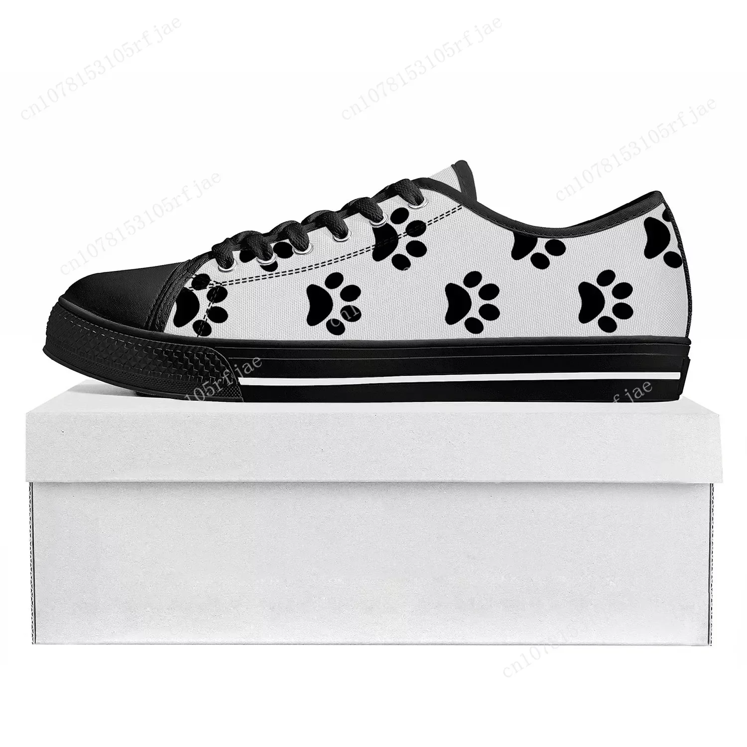 Dog Paw Print Pet Dog Low Top High Quality Sneakers Mens Womens Teenager Canvas Sneaker  Prode Casual Couple Shoes Custom Shoe