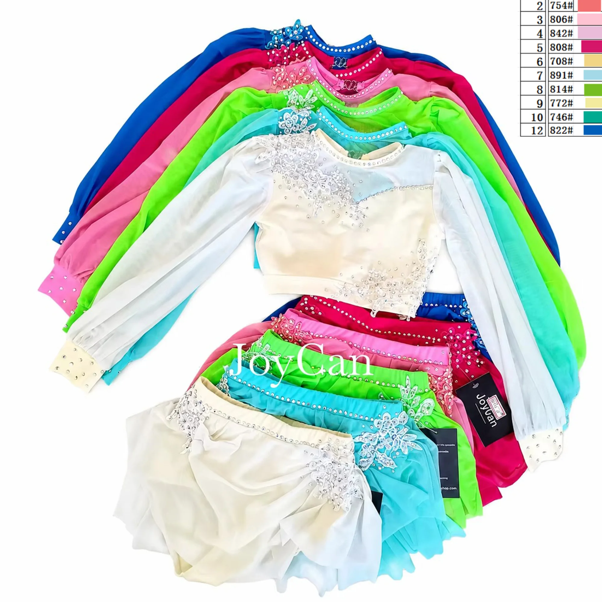 JoyCan Lyrical Dance Dress Light Blue  Jazz Dance Costume Pole Dancing Clothes Girl Performance Training BD3492