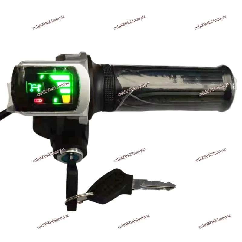

With Power Display with Key Electric Scooter Handle 24V36V48V Electric Valve Throttle Handle Assembly Universal