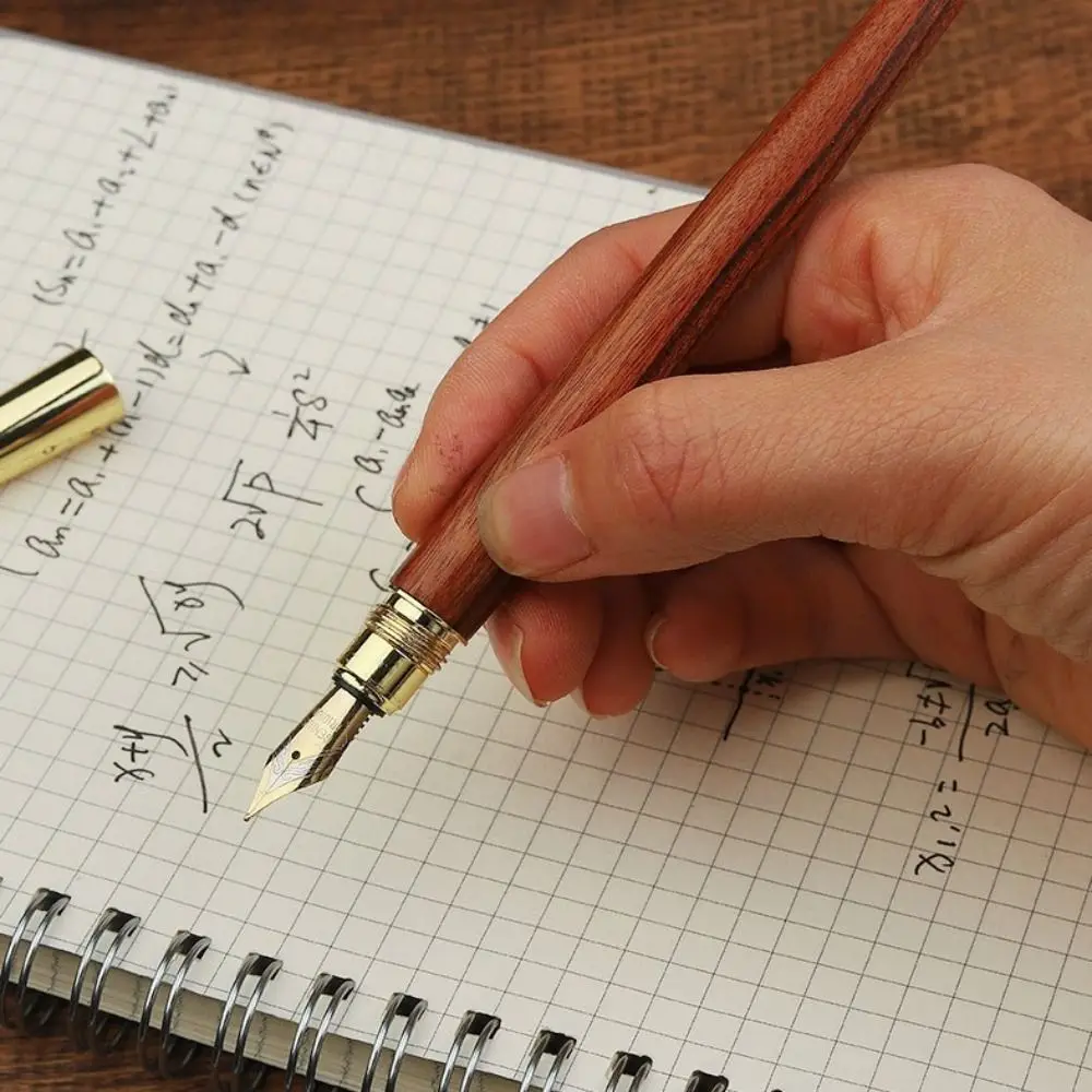 Высококачественная перьевая ручка из делового дерева, изысканная перьевая ручка для письма, каллиграфии, 0,5 мм, роскошная деловая ручка для подписи