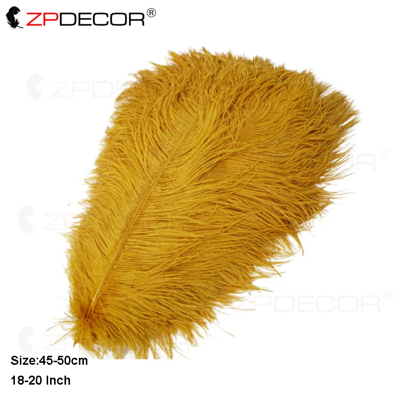 ZPDECOR Samll Pole Feathers Ostrich Feathers 45-50cm/18-20Inch for Festival of Carnivals