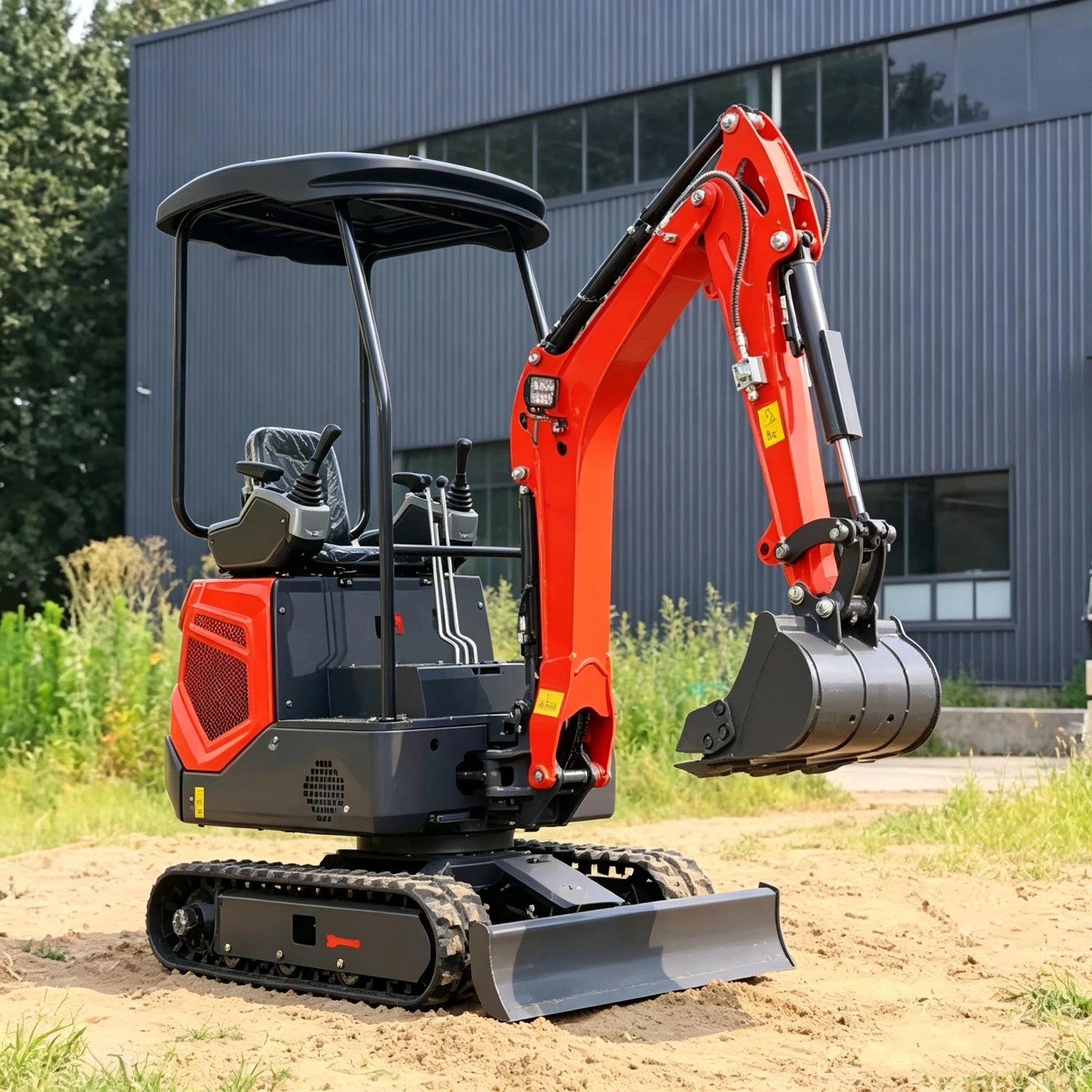 2ton Mini Excavator Digger Max Digging Reach Durable Frame Good Gradeability For Rough Ground Customized