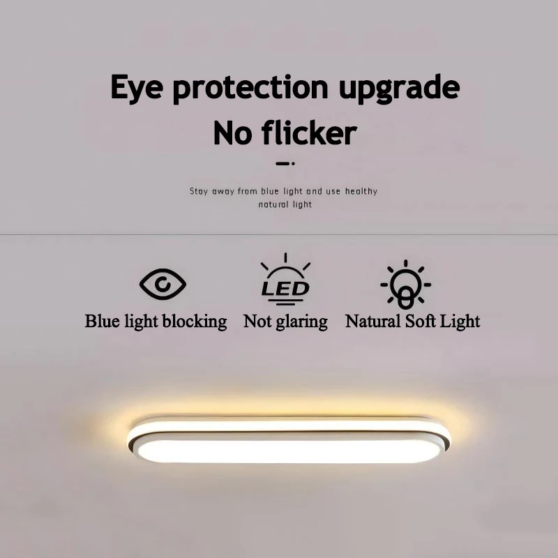 LED Modern Ceiling Light 38/53CM 3 Color Lights Minimalist LED Strip Aisle Ceiling Lights Bedroom Gallery Porch Hotel Indoor