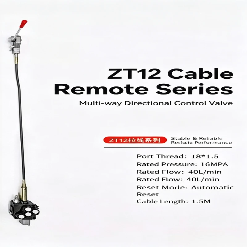 Tractor Hydraulic Modified Multi-way Reversing Valv Suitable for  Pull-wire Hydraulic Multi-way Valve ZT12 Remote Control Manual
