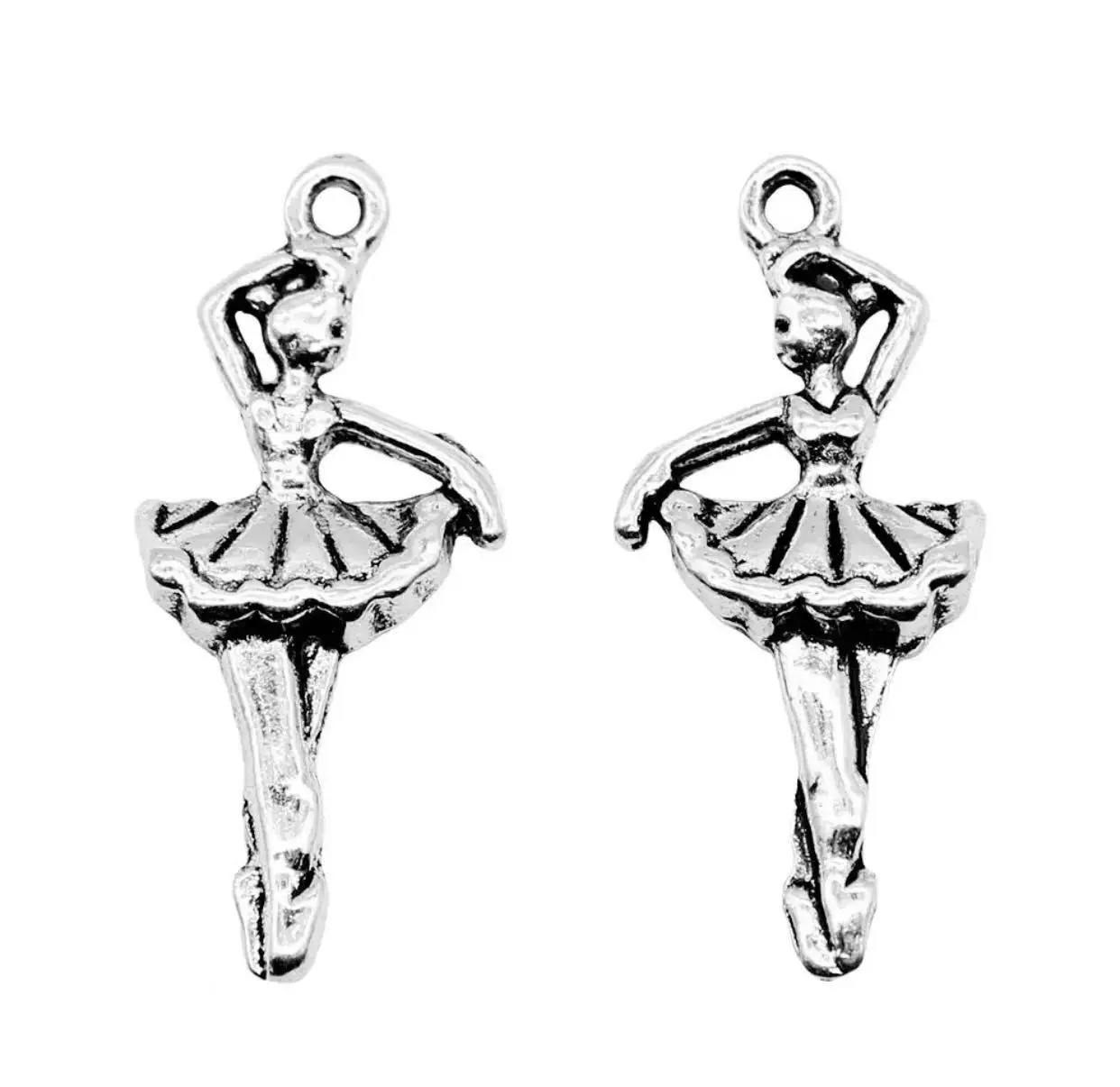 

10pcs 31*14mm Lovely dancer design pendants for jewelry handmade Zinc alloy metal HW3027
