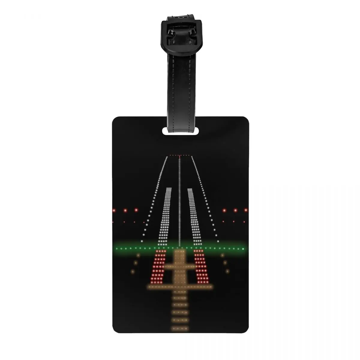 Airport Runway Lights At Night Luggage Tag Air Traffic Controller Suitcase Baggage Privacy Cover ID Label