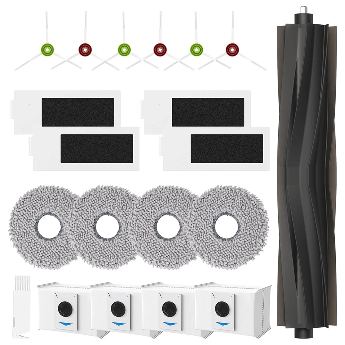 

A58E-For ECOVACS T20 Omni/Max/Pro/T20 Max Vacuum Cleaner Accessories Kit Main Side Brush Hepa Filter Mop Cloth Dust Bags