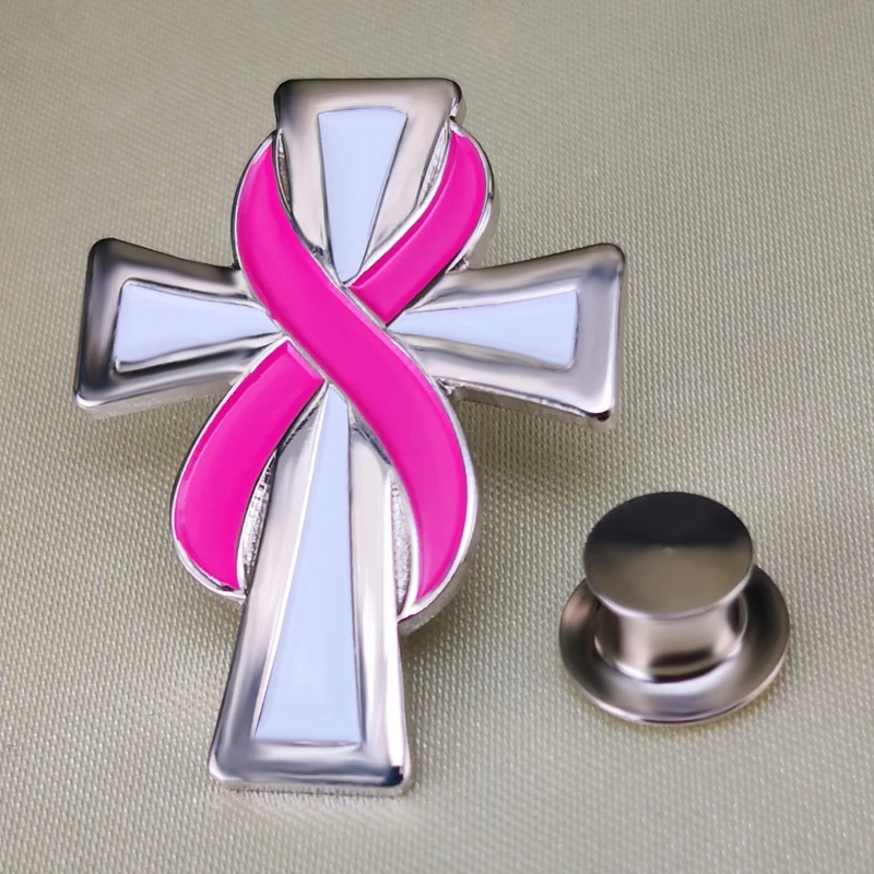 Breast Cancer Awareness Sneaker Angel Peace Eastern Star Heart Cross Believe Masonic Square and Compass Pink Ribbon Lapel Pins