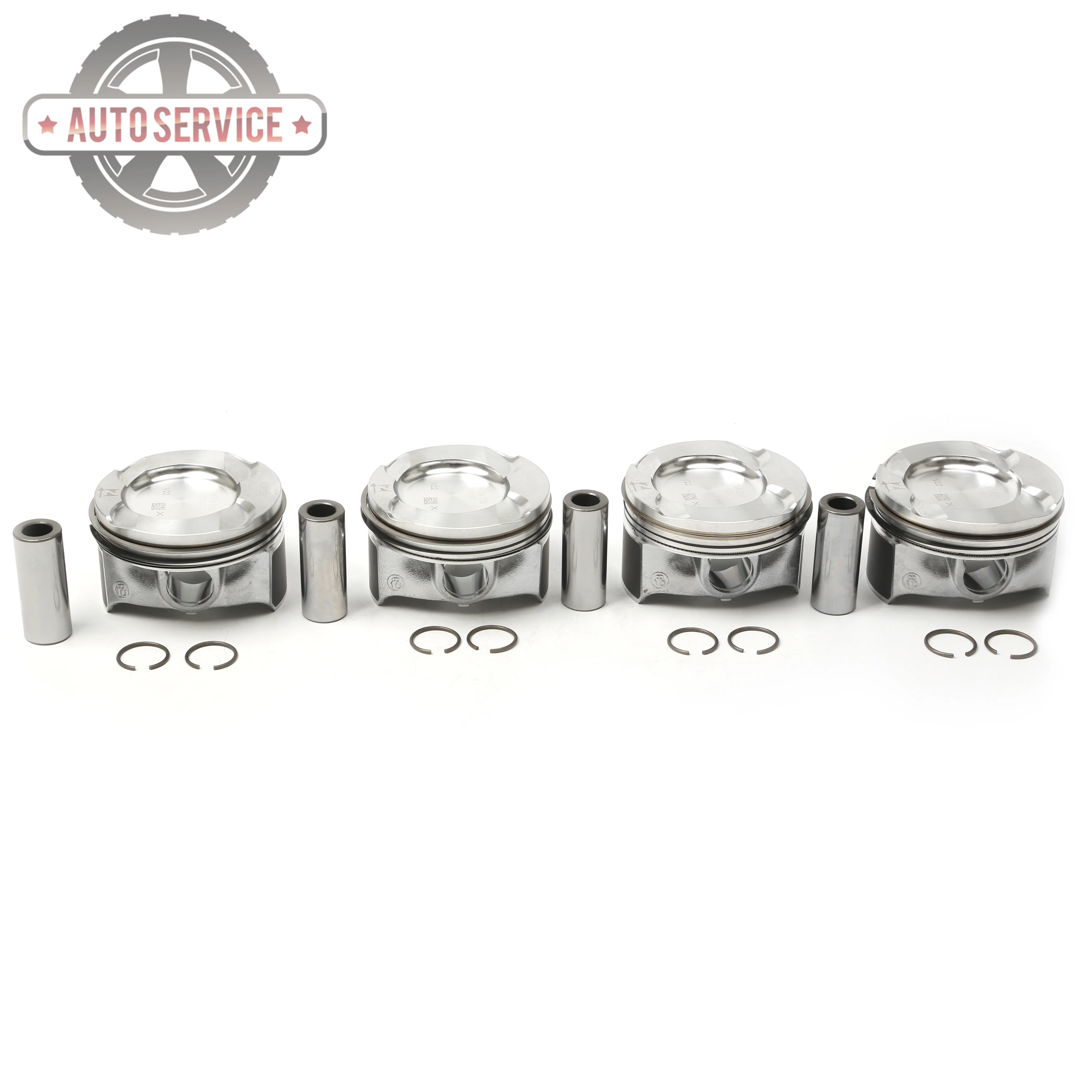 A2640301900 Car 4PCS Pistons and Rings Assembly Set For Mercedes-Benz C 160 CLS 260 EQ Boost M 264.915 2640301900