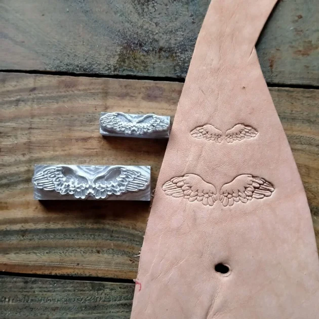 

3d embossing mould for leather,design Leather craft template DIY wing pattern stamping metal mould