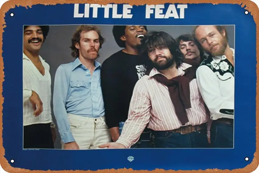 Little Feat Original Promotional 8x12 Inches Metal Sign Vintage Look, Dominic Wall Decor for Bars,Garage,Cafes,Pubs