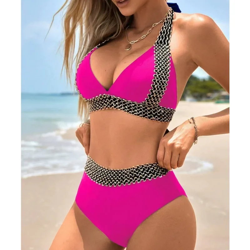 Sexy Bikinis Blaue Badeanzüge Damen Bademode Push Up Weibliche Strand Badebekleidung Badeanzüge Brasilianisches Bikini Set Pool Badende