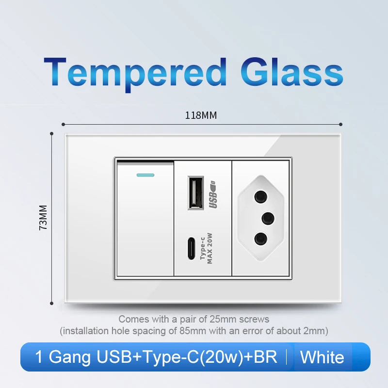 Variant: 1gang 1BR AC 20W