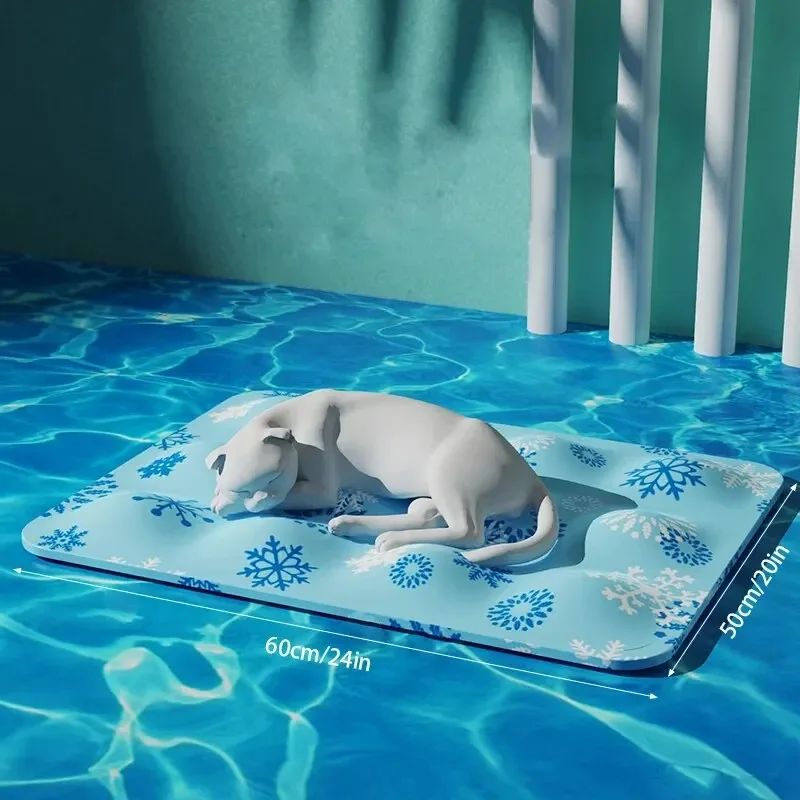 1PC Summer Pet Cooling Mat Breathable Ice Blanket for Dogs Cats Sofa Cat Ice Pad Blanket Pet Accessories Dog Bed Cat Bed 반려동물 쿠션