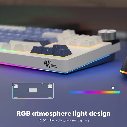 Imagen 2 del producto RK ROYAL KLUDGE S85 junta Teclado mecánico ruso 2,4G inalámbrico/Bluetooth/USB 75% RGB teclado para juegos intercambiable en caliente