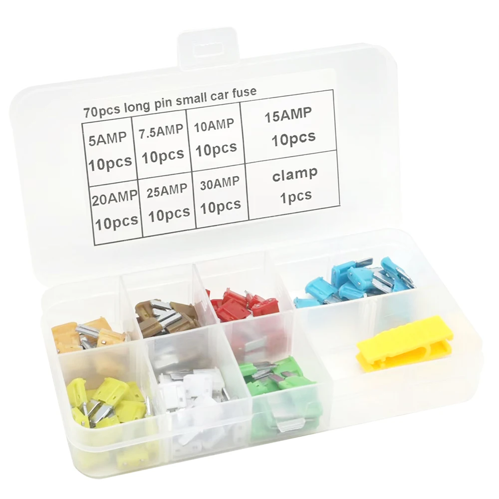 

35/70pcs Micro2 Blade Fuse Assortment Kit - fusibles (5A,7.5A,10A,15A,20A,25A,30A), with Puller Tool for Boat Truck SUV RV