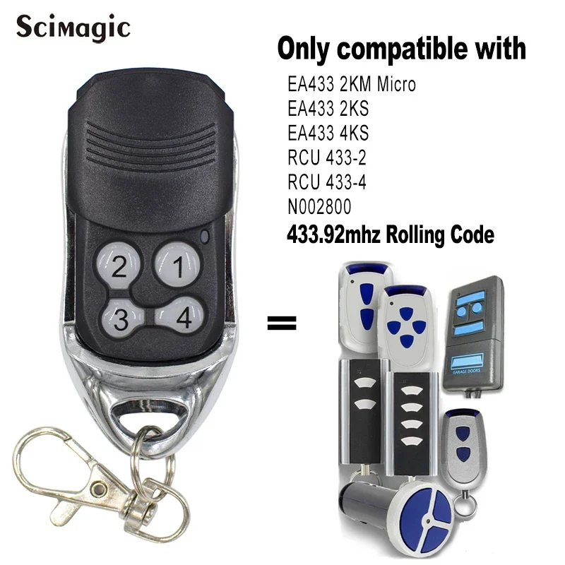 100% Compatible NORMSTHAL CRAWFORDE Garage Door Remote Control 433.92MHz Rolling Code Electric Door Controller Keychain