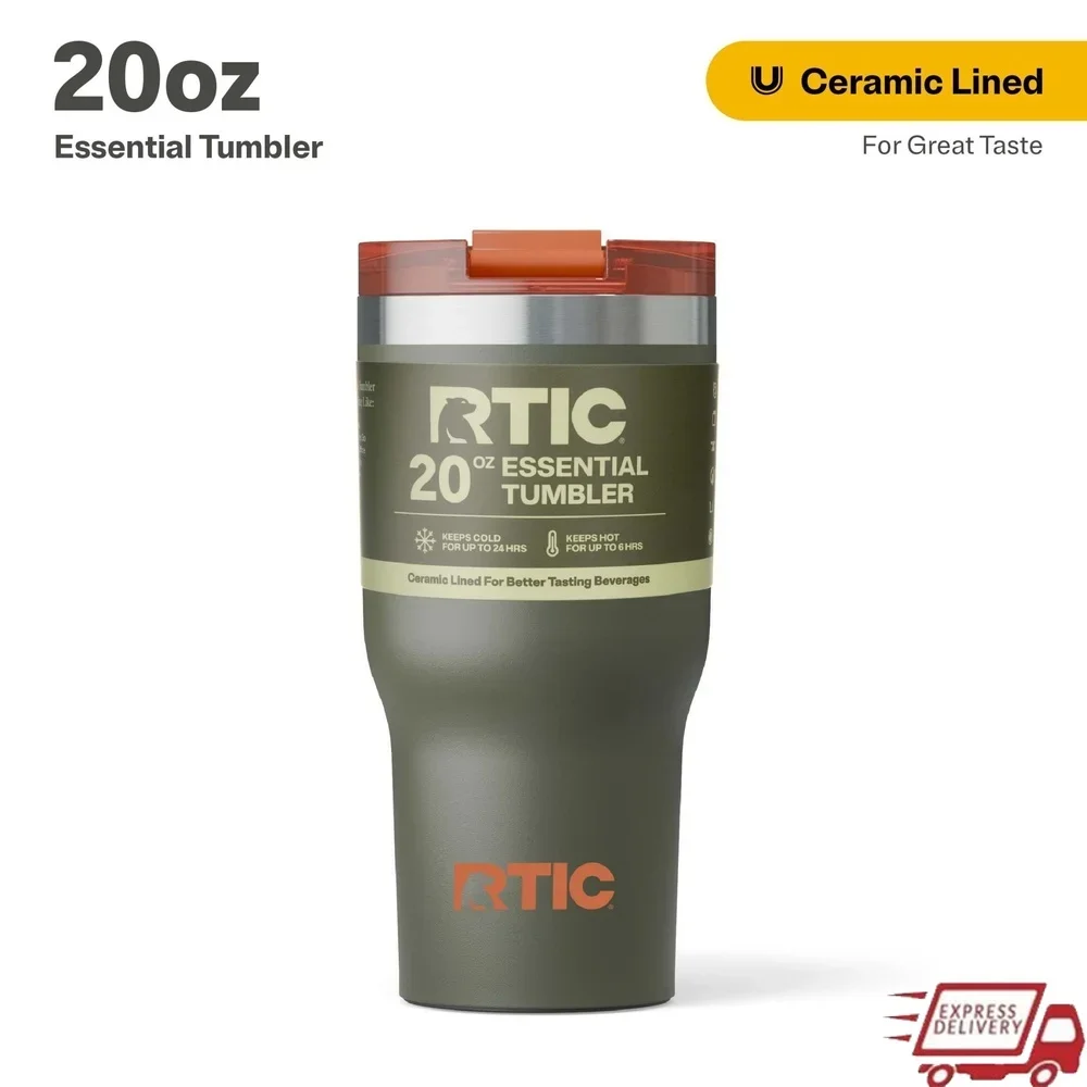 

20 oz Insulated Tumbler with Spill-Proof Lid Ceramic Lined Double-Wall Vacuum Seal No Sweat Design Dishwasher Safe Travel Mug