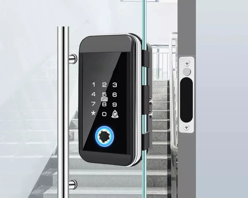 Hot SalesTouch Digital Keyless Frame Glass Door Lock For Single Double Doors