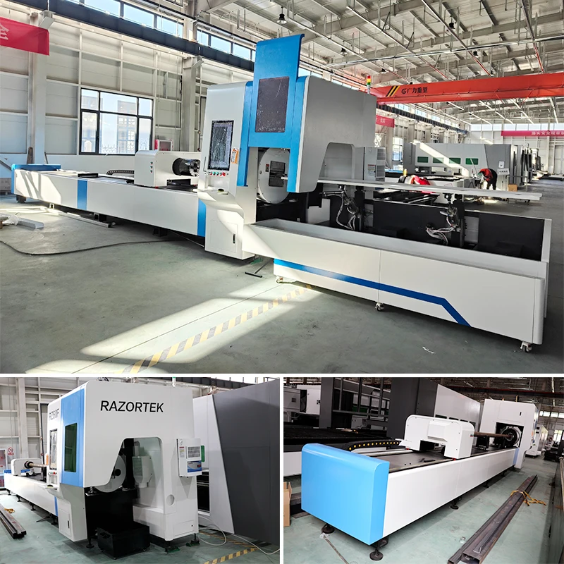 Faserlaser Hersteller Rohr Laserschneider Edelstahlrohr Laserschneidmaschine 6 kW