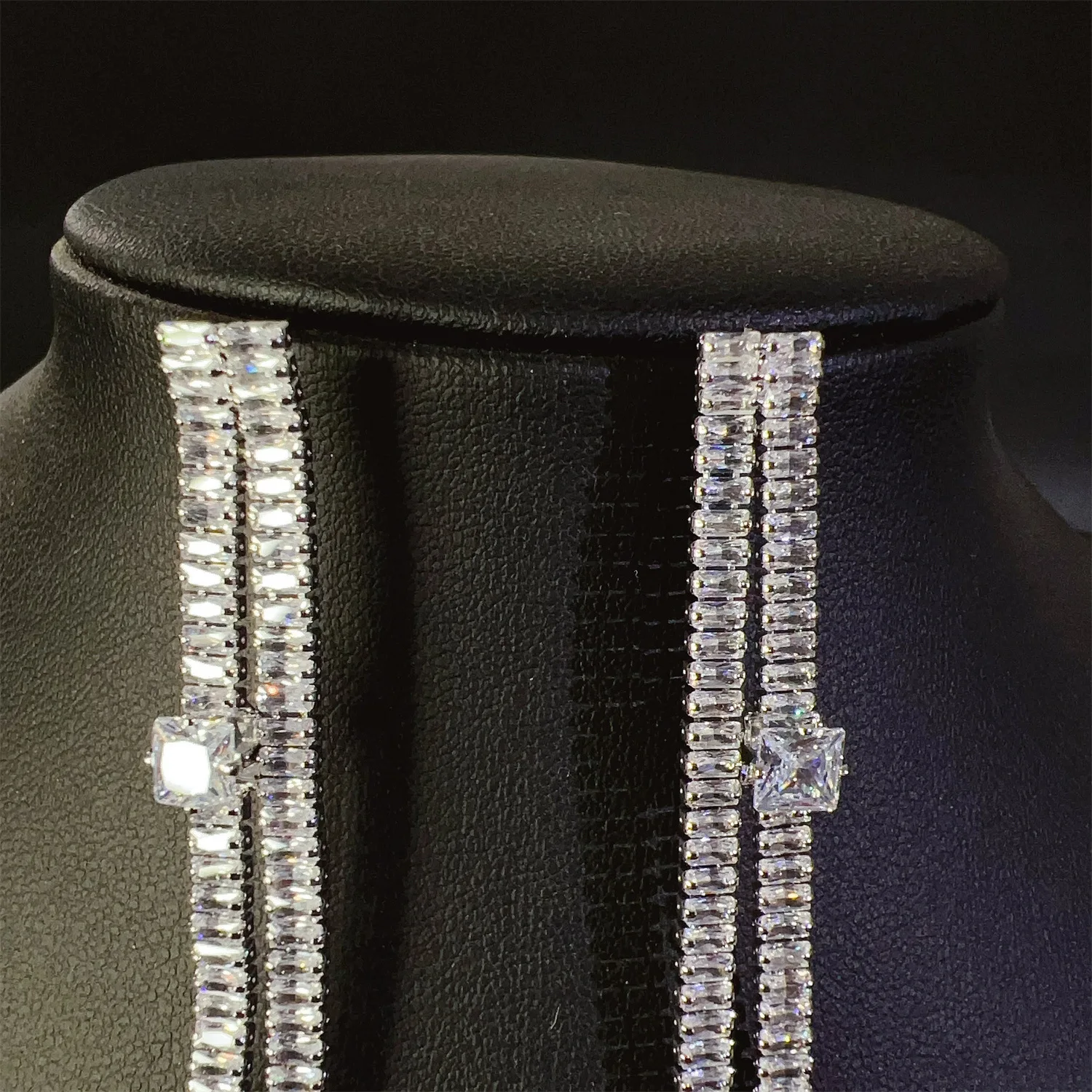 بسيطة الأقراط الطويلة الساحرة شخصية شرابة مجموعة مجوهرات للاستخدام اليومي يؤرخ مأدبة حفل زفاف النساء هدية E239 #2