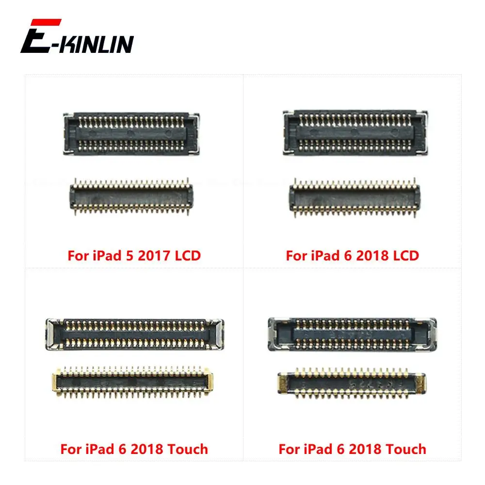 For iPad 5 6 2017 2018 9.7 inch LCD Display Touch Screen Digitizer FPC Connector On Motherboard Flex Cable