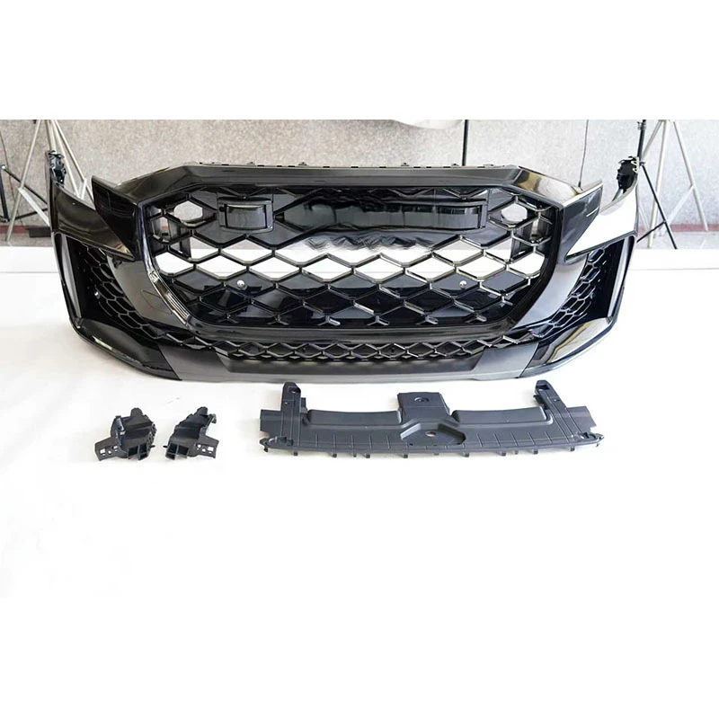 Suitable for Audi RSQ8 Q8 Modified RS Honeycomb Style Front Bumper Assembly Surround Deflector Exhaust