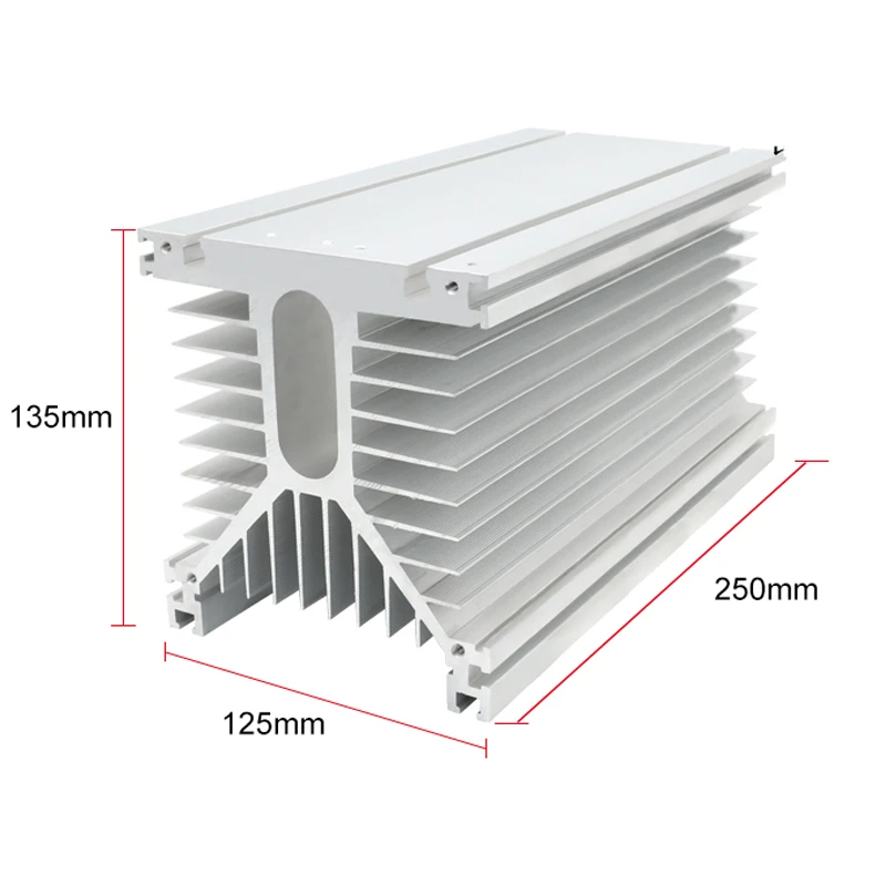 Y-250 High-Power Module Radiator 250L*125W*135H mm heatsink for three phase solid state relay or industrial SSR 60A to 600A