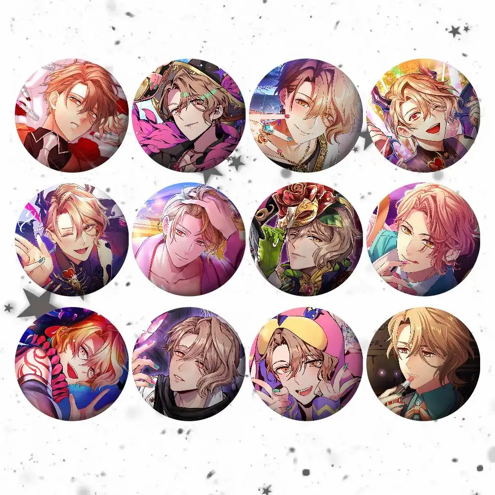 Cartoon O-Obey Me Asmodeus Anime Für Kleidung Anime Emaille Pin Nette Dinge Cartoon Cosplay Abzeichen Auf Rucksack Brosche Kunst geschenke