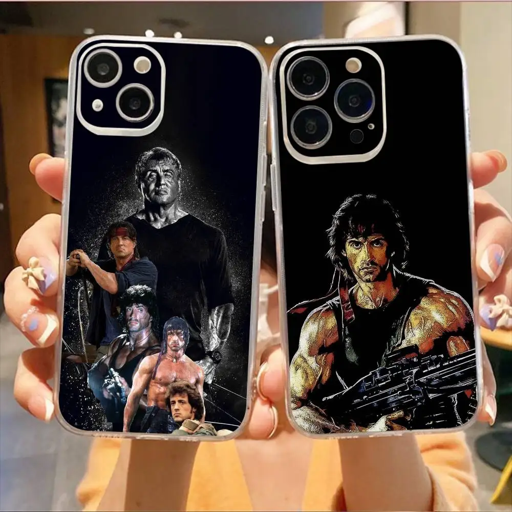 

J-John Rambo Cool Phone Case For iPhone17,16,15,14,13,12,11 Plus,Pro Max Soft Transparent Cover