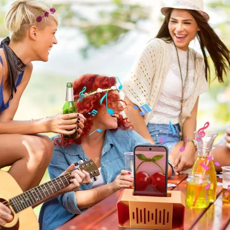 مضخم الهاتف الخليوي السلبي المطبوع ثلاثي الأبعاد - حامل مكبر صوت مستطيل بسيط - لا يتطلب طاقة #6