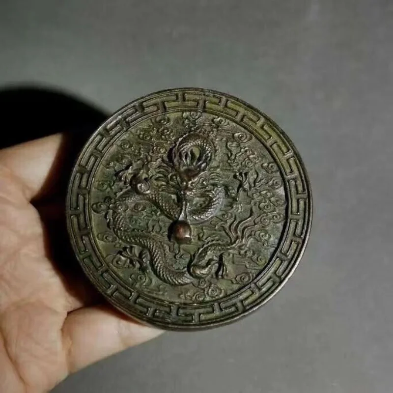 Chinese old Antique China Bronze Dragon Pattern Ink Cartridge,Dragon pattern box