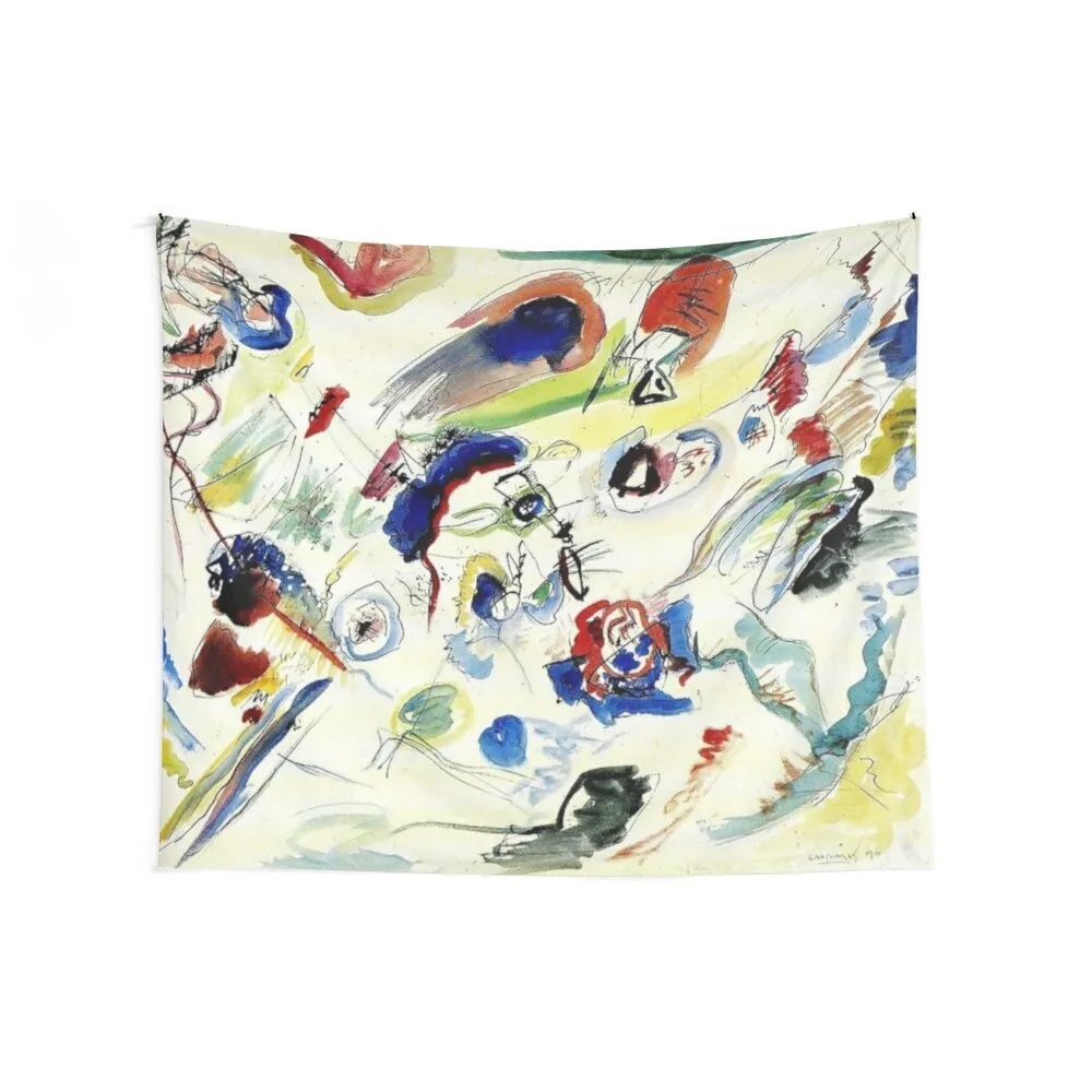 Kandinsky First Abstract Watercolor - Première Abstraction Tapestry House Decor Room Decoration Accessories Tapestry