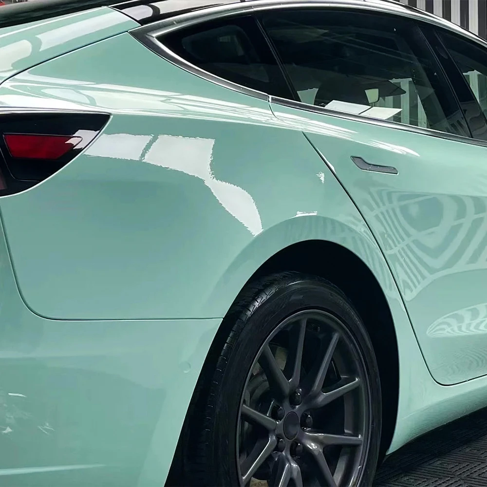 

Car Sticker Wrapping Vinyl Film Crystal Sagano Green PET Sticker Bubble Free Auto Decals Car Accessories Exterior Interior