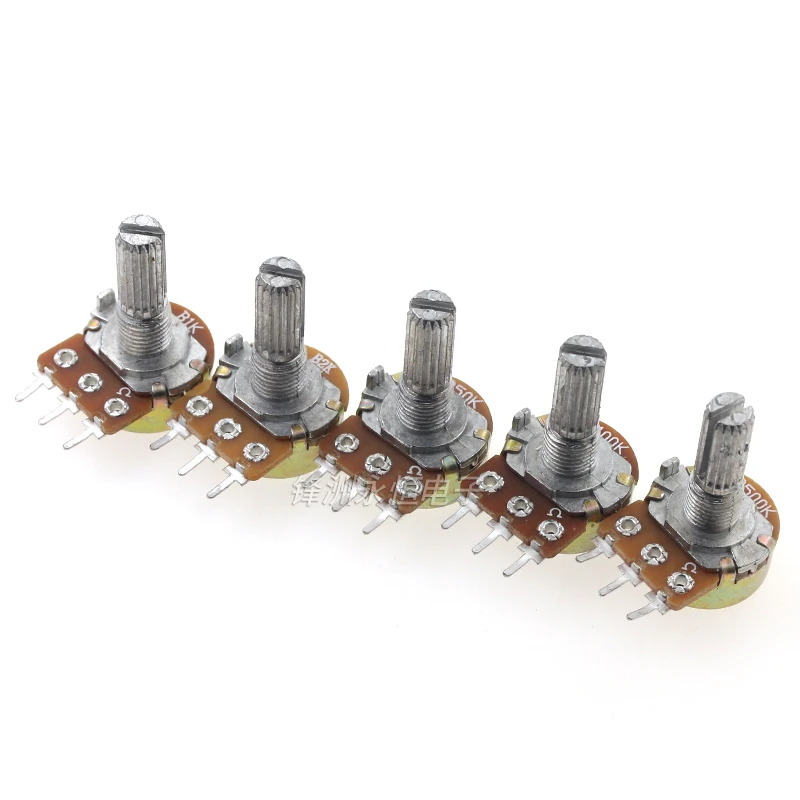 5PCS  Single Potentiometer  L20MM  WH148 B 1K 2K 5K 10K 20K 50K 100K 250K 500K 1M