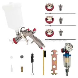 R500 Paint Spray Gun1.3/1.5/1.7/2.0mm Nozzle Airbrush Air Regulator Gauge Water Oil Separator Filter LVLP Spray Gun For Cars