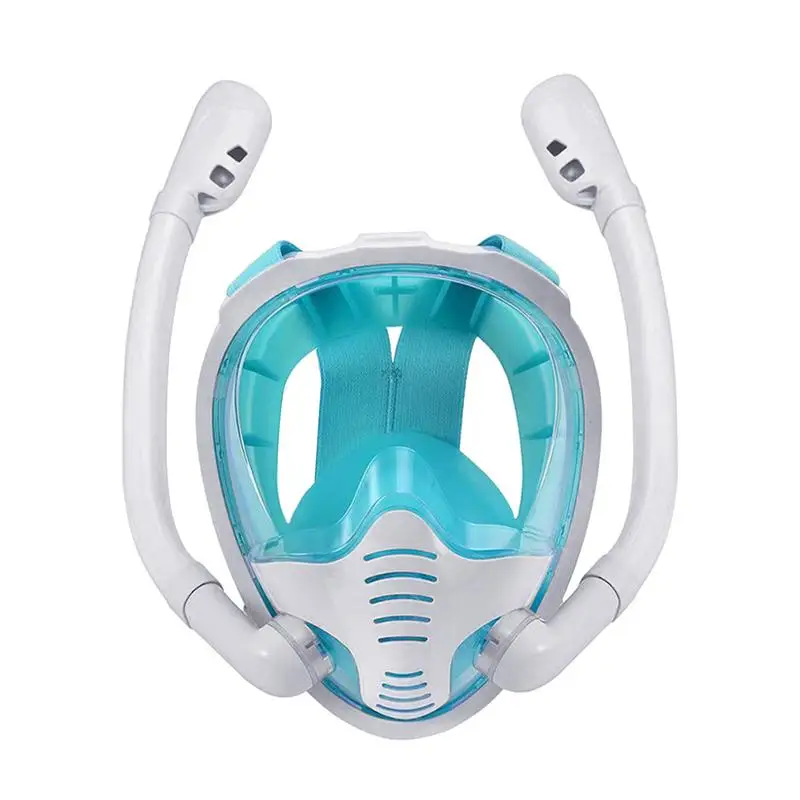 

Full Face Snorkel Goggles Anti-fog Diving Head Covering No-Leak Adult Diving Goggles Silicone Swimming Head Goggles Clear Vision