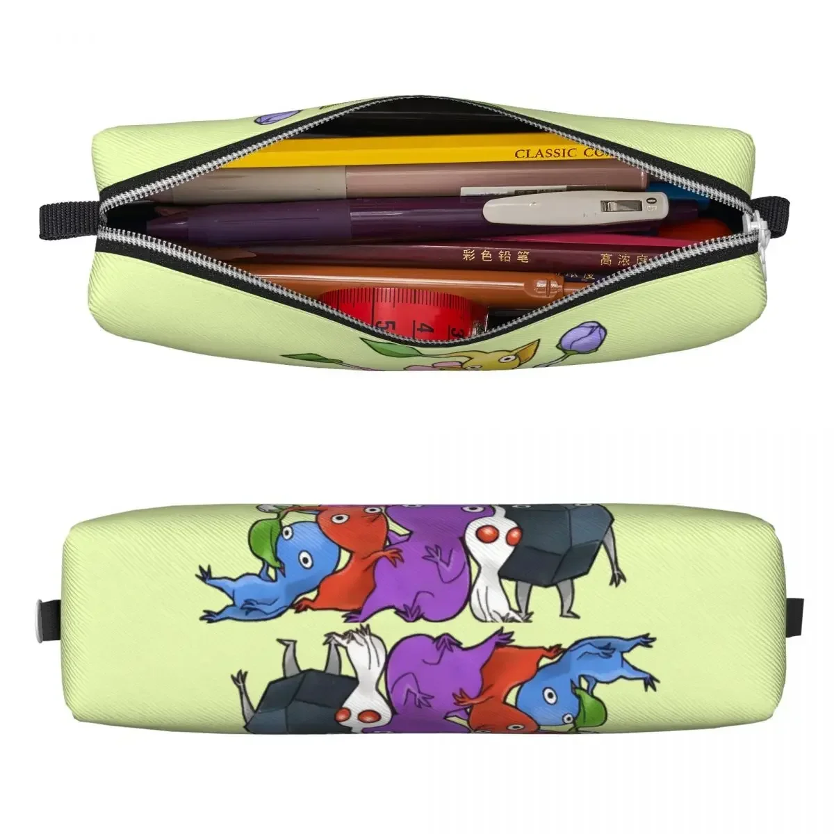 New  Pikmin 4  Game Art Pencil Cases Pencilcases Pen for Student Large Storage Bag School Supplies Zipper Stationery