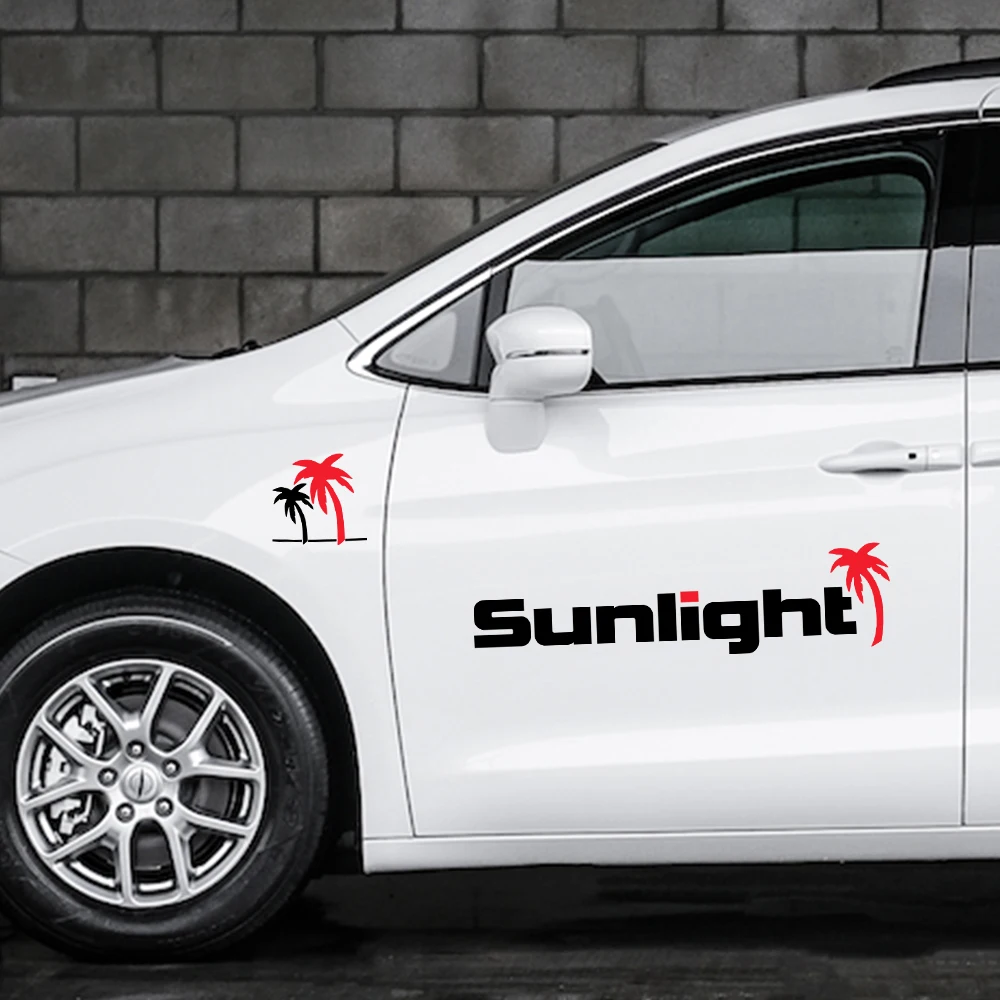 Sunlight Camping Decor Sticker For Van Camper Caravan Cargo Motorhome RV Motor Wraps Creative Decals Auto Tuning Accessories