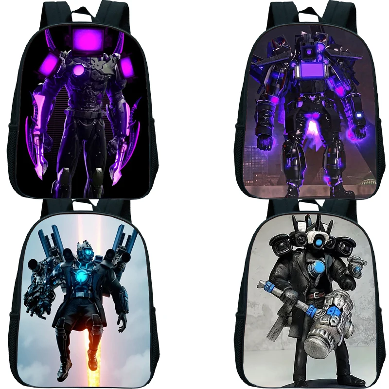 

Skibidi Toilet School Backpack For Boy Girl Anime Game School Bags Kids Backpack Cartoon Cameraman Kindergarten Bag Mochila Gift