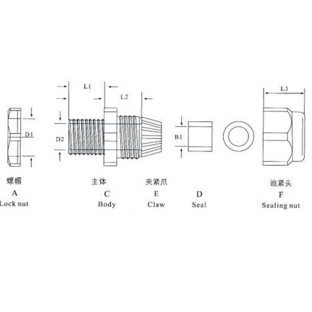 Waterproof Cable Connector Kit IP68 Nylon 66 Cable Gland Joint for Underground Wire Installation