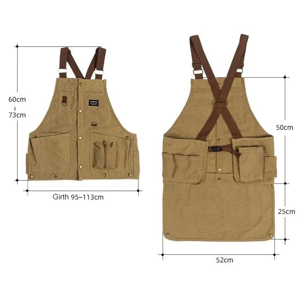 Outdoor Vest BBQ Work Apron Camping Men Women\'s Leisure Multi-Functional Apron Fishing Vest Coat Equipment Durable Tool Pocket