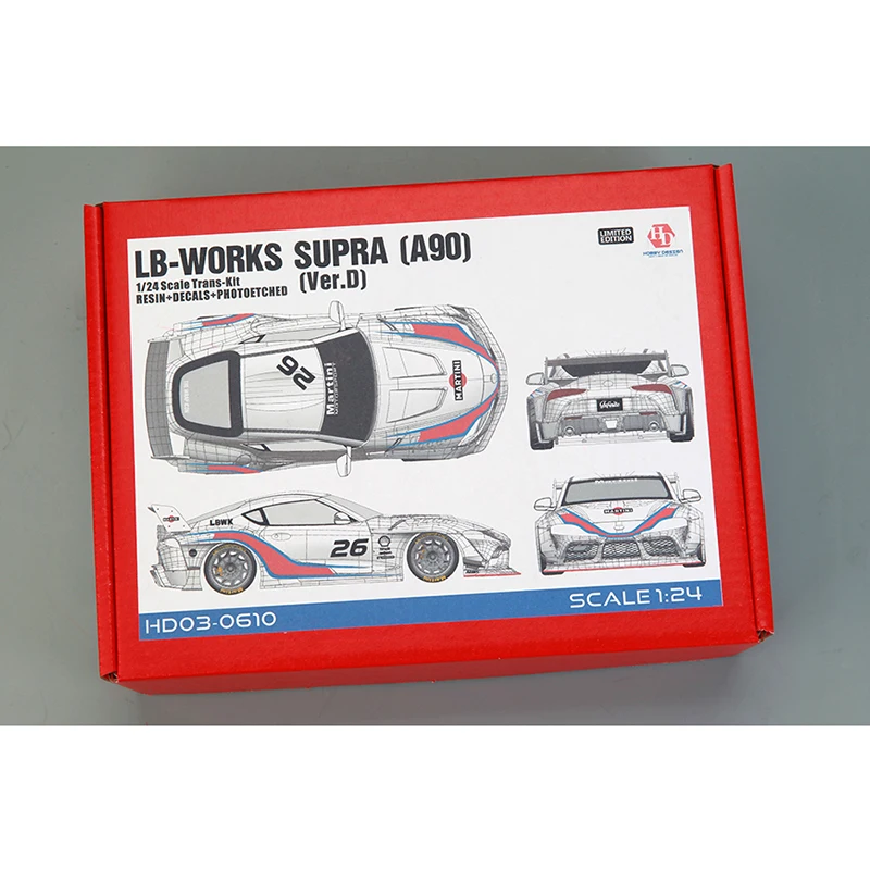 Hobby Design 1/24 HD03-0610 LB-Works Supra (A90)(Ver.D) Trans-Kit(Resin+PE+Decals+Metal parts+Metal Logo)Model Car Modifications