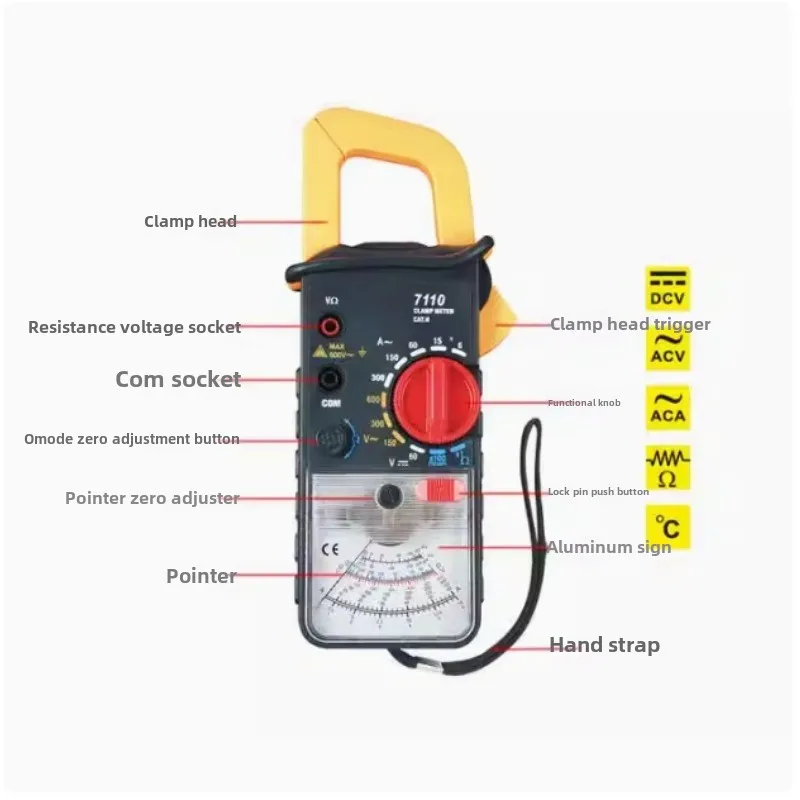 

Быстрое поступление, аналоговый мультиметр KT7110, оригинальный, мини и портативный, AC600V/300A 1