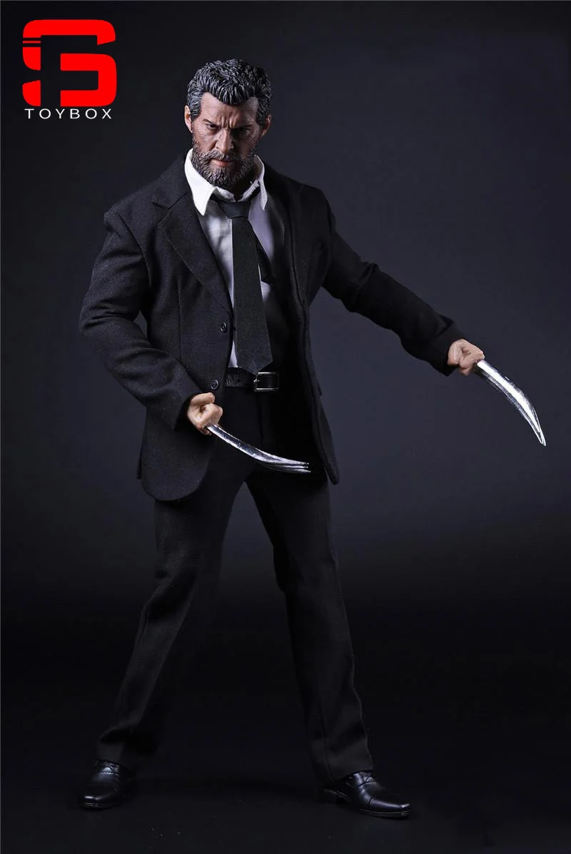 복사기 1/6 올드 로건 블랙 슈트 늑대 발톱 휴 잭맨 헤드 스컬 프트 모델 12 인치 남성 군인 액션 피규어 바디