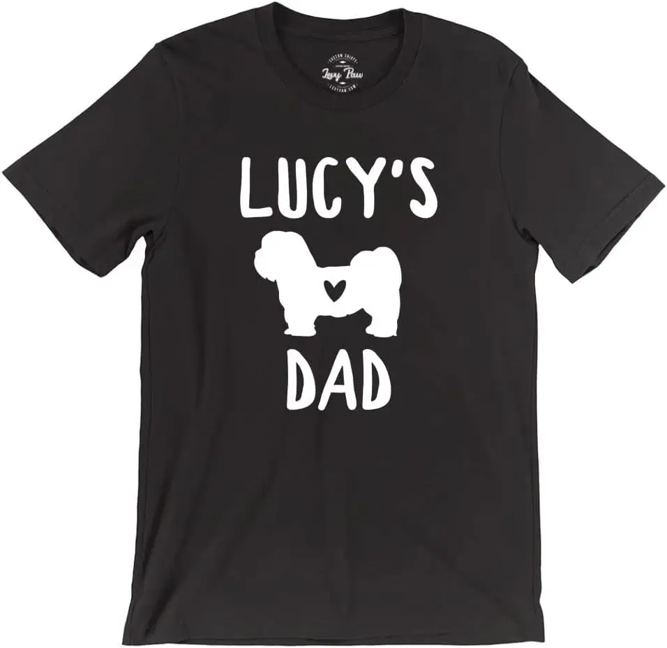 

Personalized Lhasa Apso Dad Shirts Cute Lhasa Apso T-Shirts for Men Funny Gifts for Lhasa Apso Dad