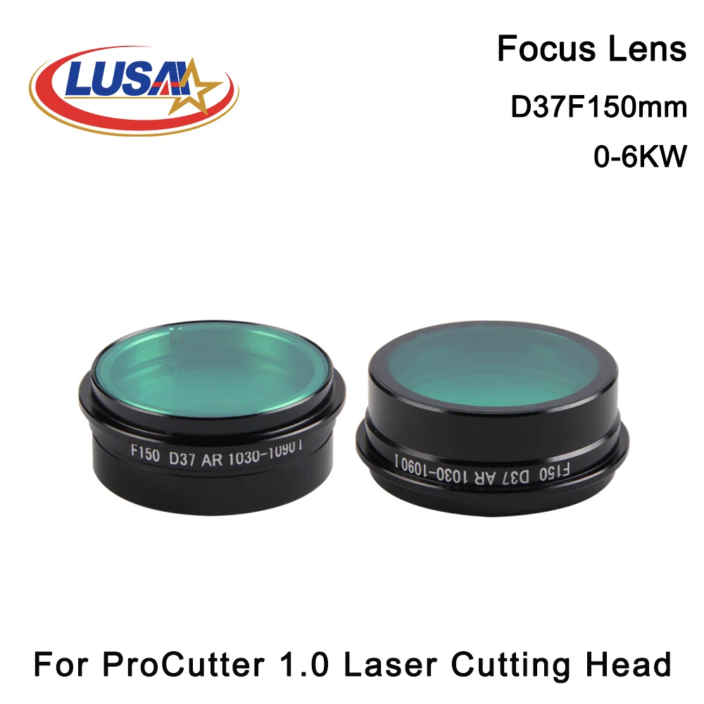 LUSAI Fiber Laser Precitec Focusing Lens Collimating Lens D37 with Lens Holder for ProCutter 1.0 Laser Cutting Head 0-6KW